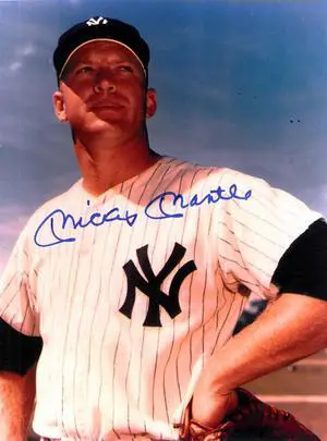 Mickey Mantle signed New York Yankees Color 8x10 Photo Beckett Review