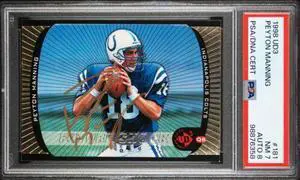 Peyton Manning signed 1998 UD3 Rookie On Card Auto (RC) #181- PSA Graded 7 NM/Autograph 8 (Colts/HOF)