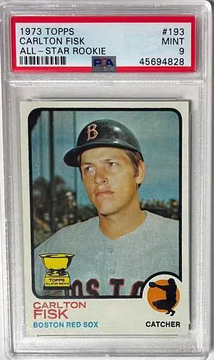 Carlton Fisk 1973 Topps All-Star Rookie Card #193- PSA Graded 9 Mint (Red Sox/HOF)