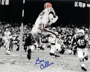 Gary Collins signed Cleveland Browns Spotlight 8x10 Photo (vs Colts - 1964 NFL Champs MVP)