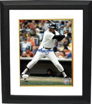 Reggie Jackson signed New York Yankees 8x10 Color Photo Custom Framing- JSA Witnessed (batting)