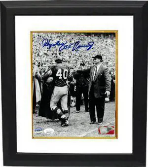 Howard "Hopalong" Cassady signed Ohio State Buckeyes B&W 8x10 Photo Custom Framing- JSA w/ Woody Hayes (55 Heisman)