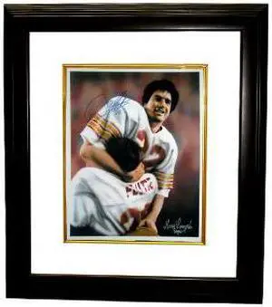 Doug Flutie signed Boston College 11X14 Photo Dual Sig In Arms Custom Framed