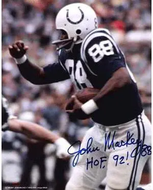 John Mackey signed Baltimore Colts HOF 8x10 Photo