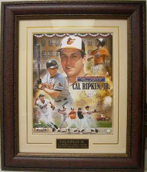 Cal Ripken, Jr. signed Baltimore Orioles Collage 16x20 Custom Framed HOF 2007
