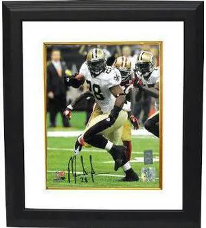 Mark Ingram signed New Orleans Saints 8x10 Photo Custom Framed- Ingram Hologram