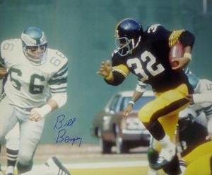 Bill Bergey signed Philadelphia Eagles 16x20 Photo vs Franco Harris/Steelers
