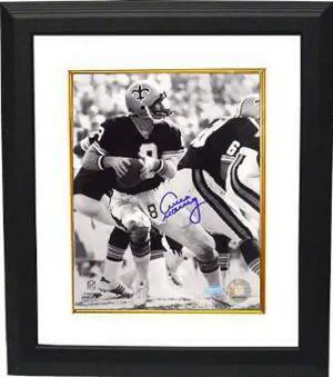 Athlon CTBL-BW17264 Archie Manning Signed New Orleans Saints 8 x 10 Photo Vintage B&W Custom Framed - Steiner Hologram
