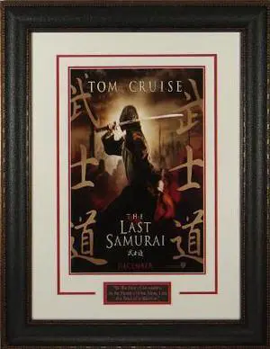 The Last Samurai unsigned 22X30 Masterprint Poster Leather Framed w/ Tom Cruise (entertainment/photo)