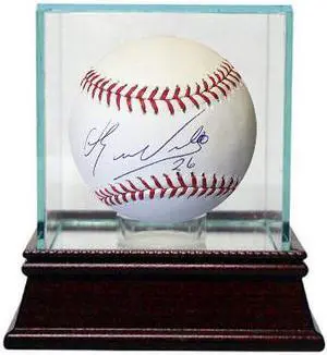 Eduardo Nunez signed Rawlings Official Major League Baseball #26 w/ Glass Case (blue sig) (San Francisco Giants)