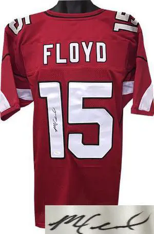 Michael Floyd signed Red Custom Stitched Pro Style Football Jersey XL- JSA Hologram