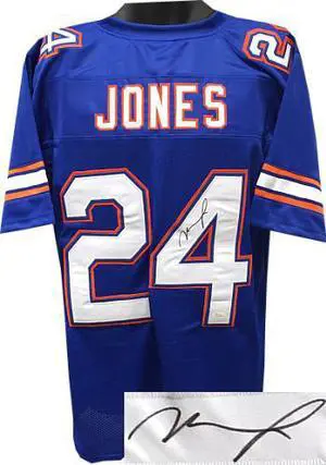 Matt Jones signed Blue Custom Stitched Football Jersey XL- JSA Hologram