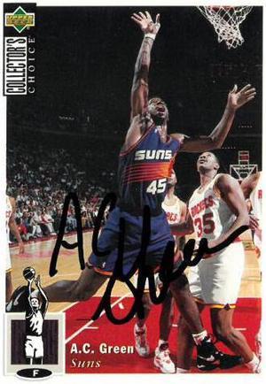 AC Green signed Phoenix Suns 1994-95 Upper Deck Collector's Choice Basketball Trading Card #145