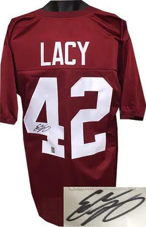 Eddie Lacy signed Crimson Custom Stitched Football Jersey XL- Lacy Hologram