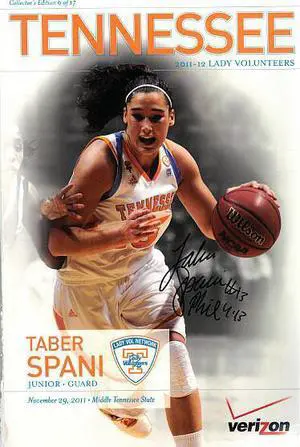 Taber Spani signed 2011-12 Tennessee Lady Vols 11x17 Poster #13 (Women's Basketball)