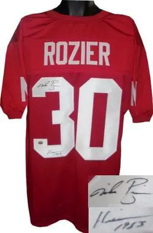 Mike Rozier signed Red TB Custom Stitched College Football Jersey Heisman 1983 XL- Rozier Hologram