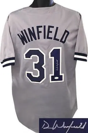 Dave Winfield signed Gray TB Custom Stitched Pro Baseball Jersey XL- JSA Witnessed Hologram