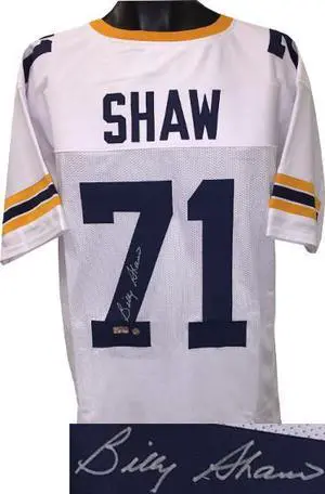 Billy Shaw signed White Custom Stitched College Football Jersey XL- Radtke Sports Hologram
