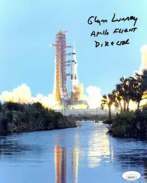 Glynn Lunney signed Color 8x10 Photo Apollo Flight Director- JSA Hologram #DD64263