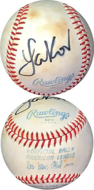 Yakov Smirnoff signed ROAL Official American League Baseball minor spots- JSA Hologram #EE41772 (Writer/Comedian/Actor)