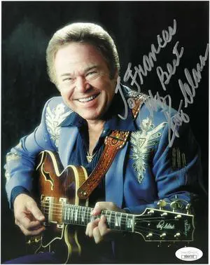 Roy Clark signed Color 8x10 Photo To Frances- JSA Hologram #DD64753 (Hee Haw)
