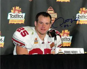 Donnie Nickey signed Ohio State Buckeyes 2002 Fiesta Bowl National Champs 8x10 Photo #25