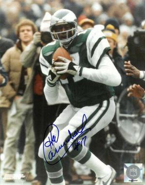 Harold Carmichael signed Philadelphia Eagles 8x10 Photo #17 (green jersey)