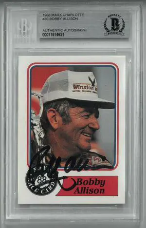Bobby Allison signed NASCAR 1988 Maxx Charlotte Card #30- Beckett BAS #00011514621