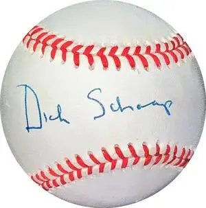 Dick Schaap signed RONL Rawlings Official National League Baseball- JSA Hologram #EE41667 (ESPN/The Sports Reporters)