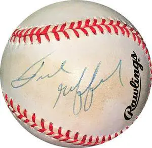 Frank Gifford signed RONL Rawlings Official National League Baseball toned/light sig- JSA Hologram #EE41792 (New York Giants)