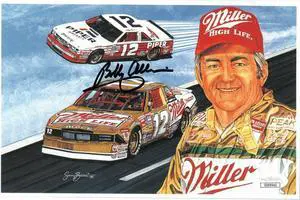 Bobby Allison signed 1988 Daytona 3 Race Winner Sam Bass NASCAR Legend 5.5x8.5 Postcard (Photo)- JSA Hologram