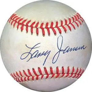 Larry Jansen signed RONL Rawlings Official National League Baseball tone spots- JSA Hologram #EE41615 (New York Giants)