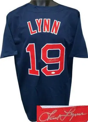 Fred Lynn signed Navy TB Custom Stitched Baseball Jersey XL- JSA Witnessed Hologram