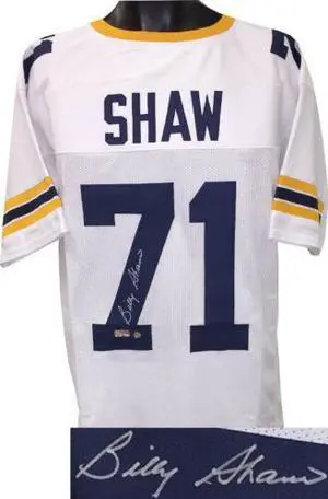 Billy Shaw signed Georgia Tech White Custom Stitched College Football Jersey XL minor spots- Radtke Sports Hologram