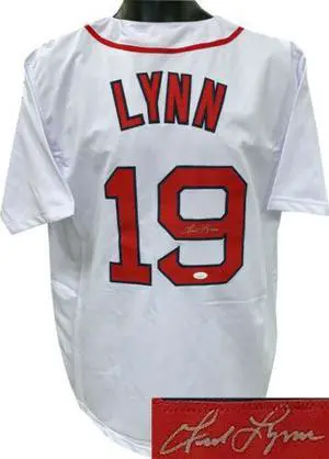 Fred Lynn signed White TB Custom Stitched Baseball Jersey XL- JSA Witnessed Hologram