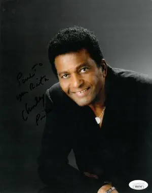Charley Pride signed 8x10 Photo Love to You Rita- JSA Hologram #DD64749