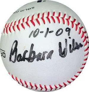 Barbara Wilson signed Nike Official League Baseball 10/1/09- JSA Hologram #EE41612 (Charlie Wilson's War)