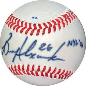 Brent Alexander signed Rawlings Official League R200x Baseball #26 NYG '06 minor bleed- JSA Hologram #EE41803 (New York Giants)