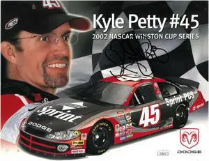 Kyle Petty signed 2002 NASCAR Winston Cup Series 8.5x11 Photo minor spots- JSA Hologram #CC08918