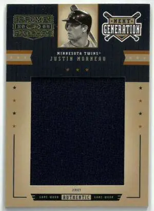 Justin Morneau Minnesota Twins 2005 Donruss Prime Patches Game Worn Jersey Card #NG-11- LTD 108/156