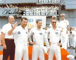 Chris/Christopher Kraft signed NASA Apollo 7 Flight Director 8x10 Photo- JSA Hologram #EE62694 (w/ Cunningham/Eisile/Schirra)