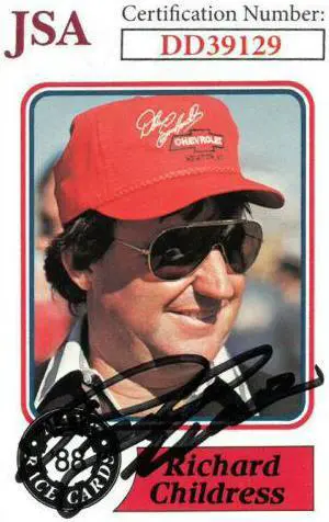 Richard Childress signed NASCAR 1988 Maxx Charlotte Racing Trading Card #29- JSA Hologram #DD39129