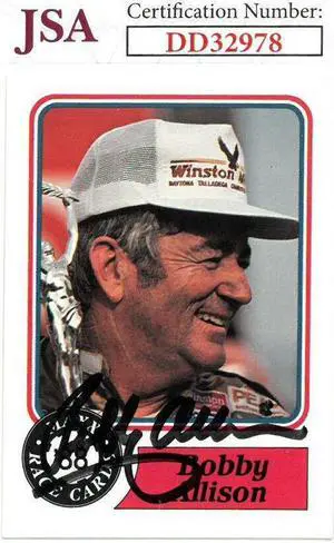 Bobby Allison signed NASCAR 1988 Maxx Charlotte Racing Trading Card #30- JSA Hologram #DD32978