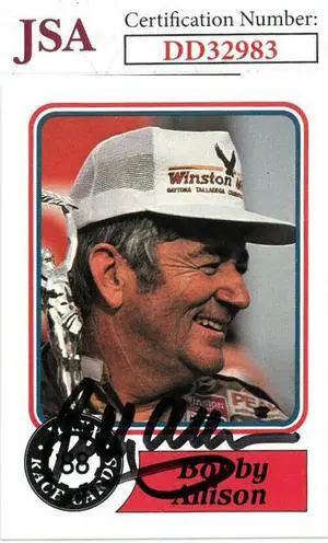 Bobby Allison signed NASCAR 1988 Maxx Charlotte Racing Trading Card #30- JSA Hologram #DD32983