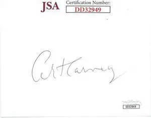 Art Carney signed 3x5 Index Card- JSA Hologram #DD32949