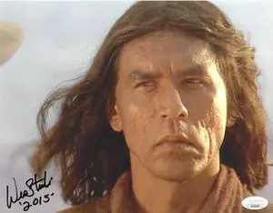 Wes Studi signed Geronimo Vintage 8x10 Photo 2015- JSA Hologram #EE63200 (Last of the Mohicans)