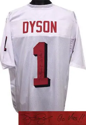 Kevin Dyson signed Utah Utes White TB Custom Stitched Shadow # Football Jersey #1 Go Utes!! XL- JSA Holo