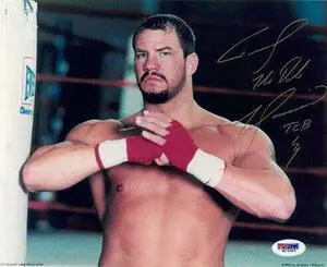 Tommy Morrison signed Heavyweight Boxing 8x10 Photo dual The Duke & TCB inscribed- PSA/DNA Hologram (Rocky V)