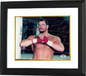 Tommy Morrison signed Heavyweight Boxing 8x10 Photo Custom Framing dual The Duke & TCB inscribed- PSA/DNA Hologram (Rocky V)