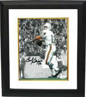 Bob Griese signed Miami Dolphins Spotlight 8x10 Photo '90 Custom Framing- JSA Hologram (Hall of Fame)